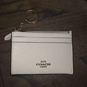 Coach card holder key chain
